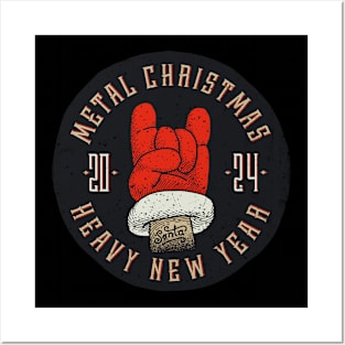 Metal Christmas & Heavy New Year 2024 - Merry Xmas Posters and Art